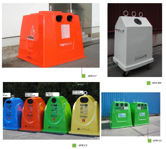 Polyester depotcontainers